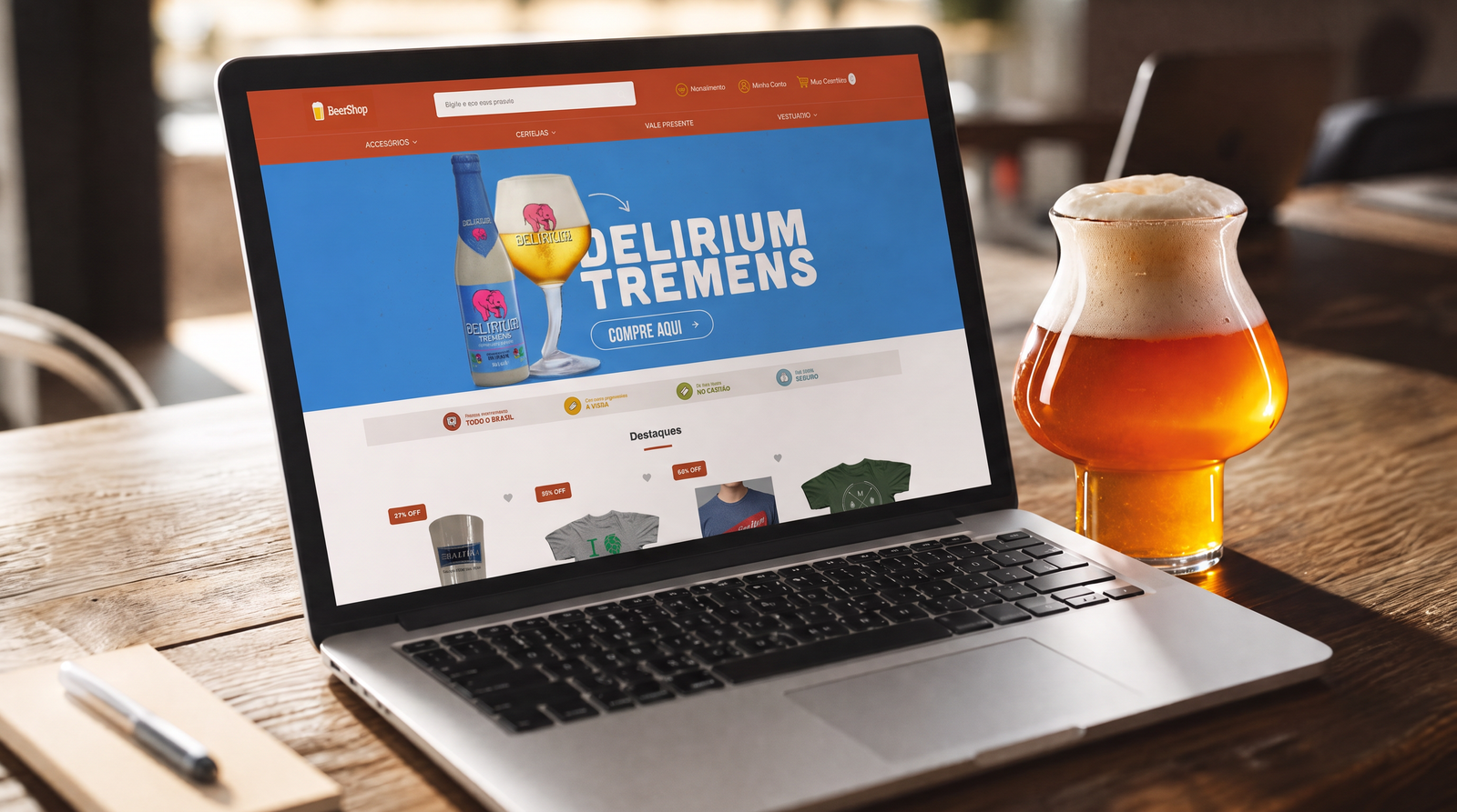 BeerShop E-commerce Mockup